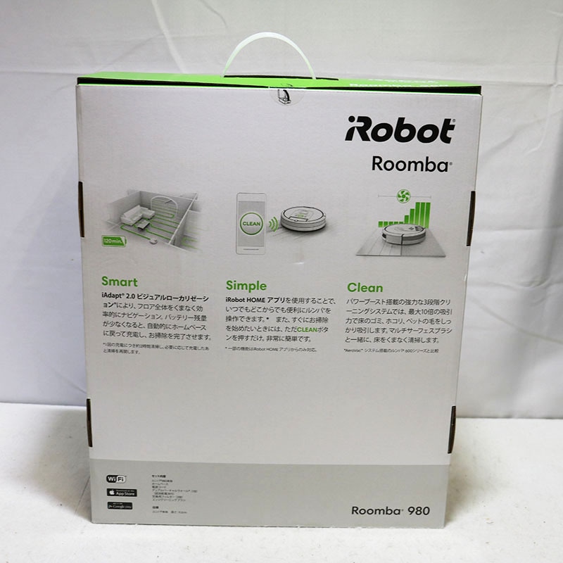 iRobot Roomba 980 本体 箱付き ジャンク iRobot Roomba 980 本体 箱付き ジャンク ジャンク品 iRobot