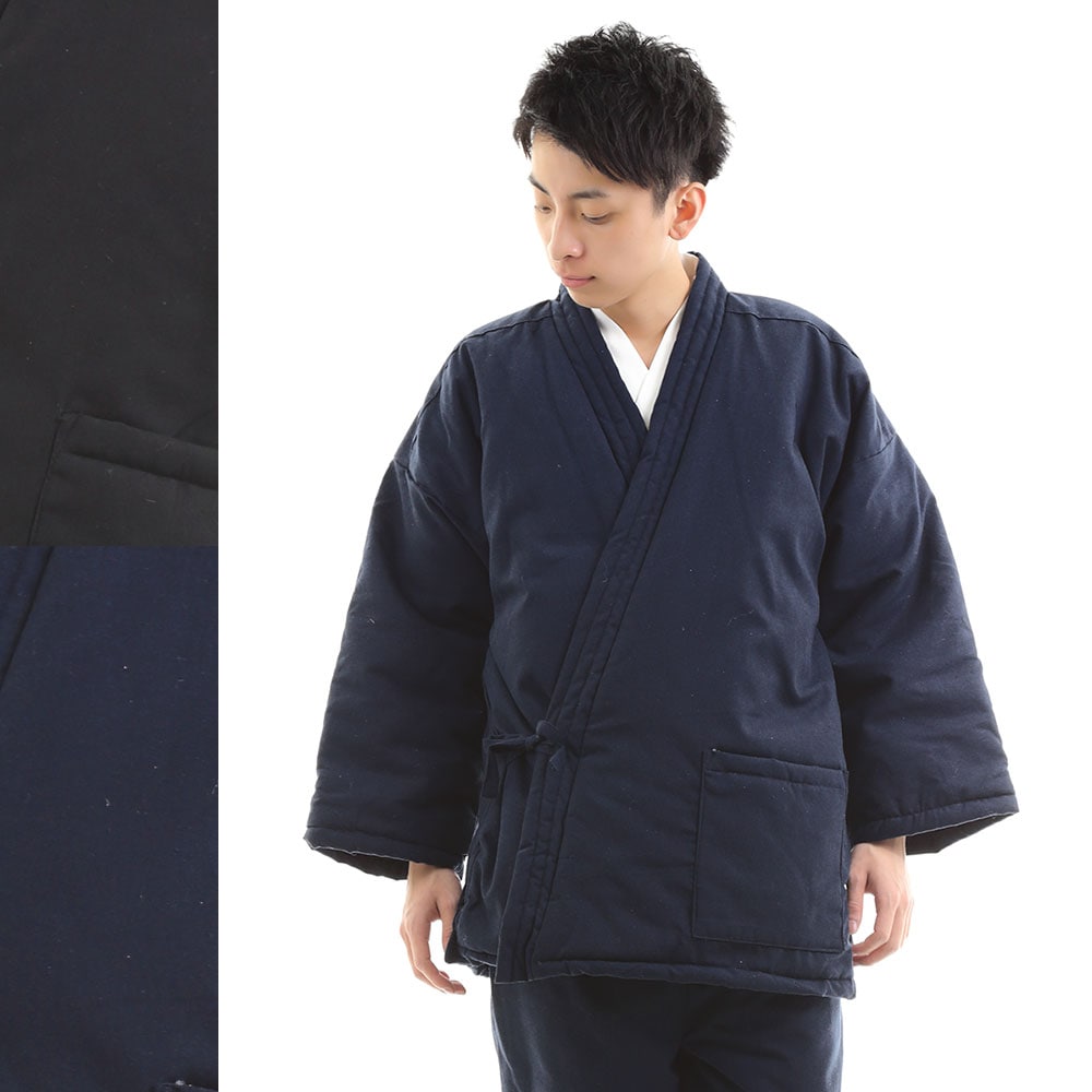 T/C遠赤外線キルト作務衣 ゆらぎ(紺・黒)(M-LL) | 男性用作務衣・和装 