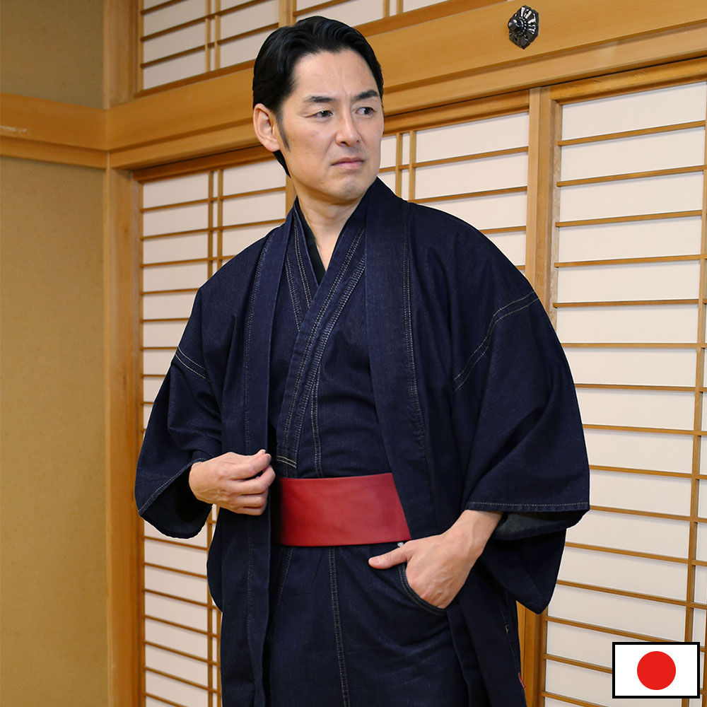 国産デニム羽織 インディゴ(M-LL) | すべての商品 | 作務衣の専門館