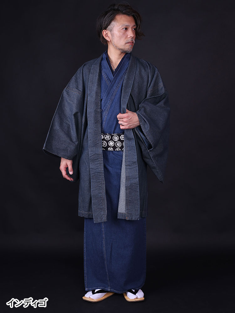 グニフニ さん 羽織り たてスラブ羽織 No.7 黒（ブラック） ＜定番作務衣羽織＞ | 作務衣