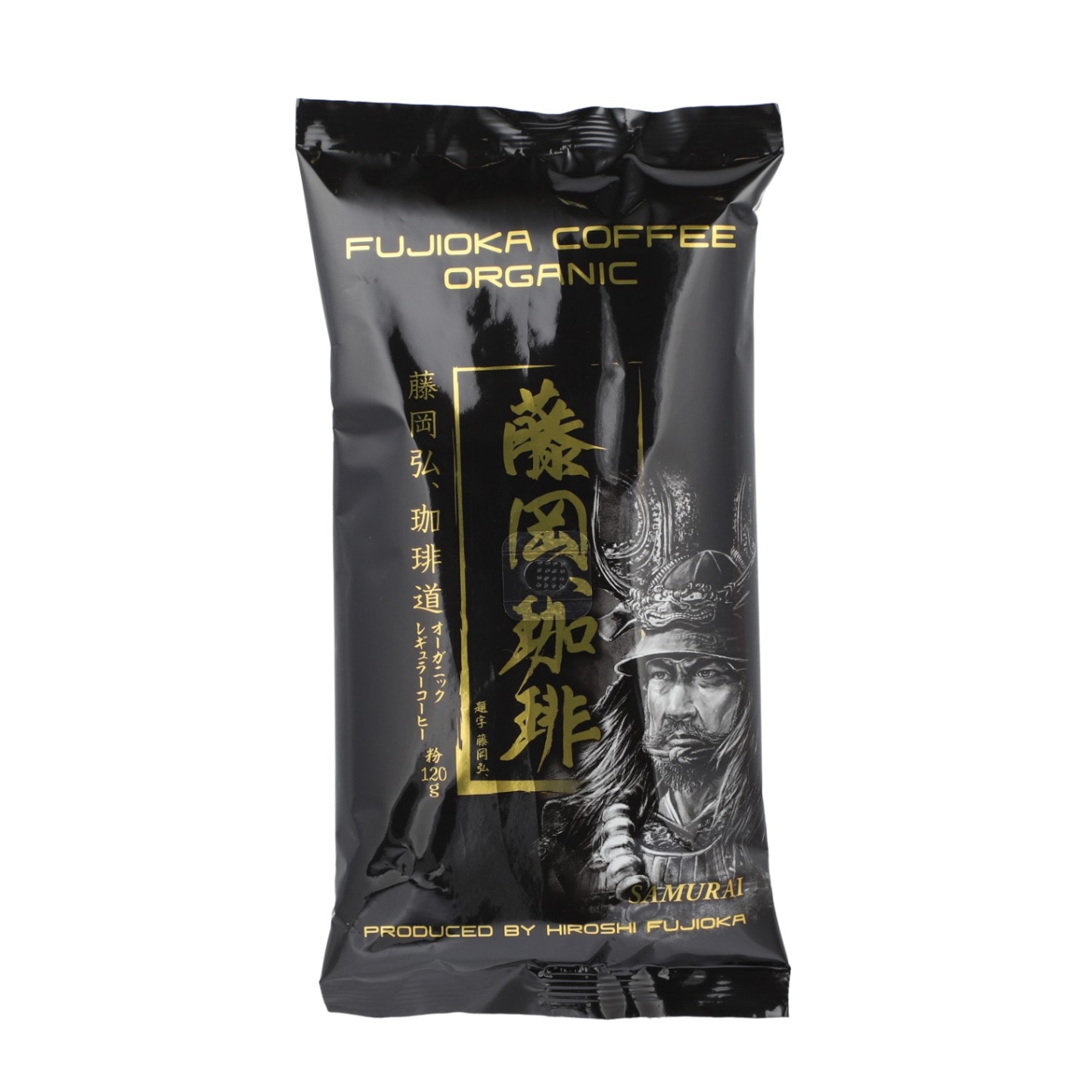 藤岡、珈琲」有機ペルー120g＜粉＞ 【本多忠勝パッケージ！】 | 藤岡