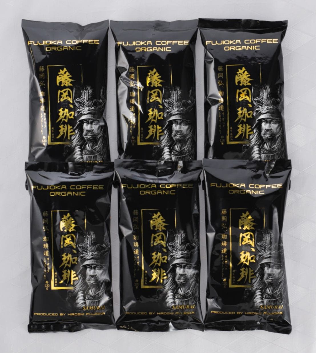 藤岡、珈琲」有機ペルー120g＜粉＞ 【本多忠勝パッケージ