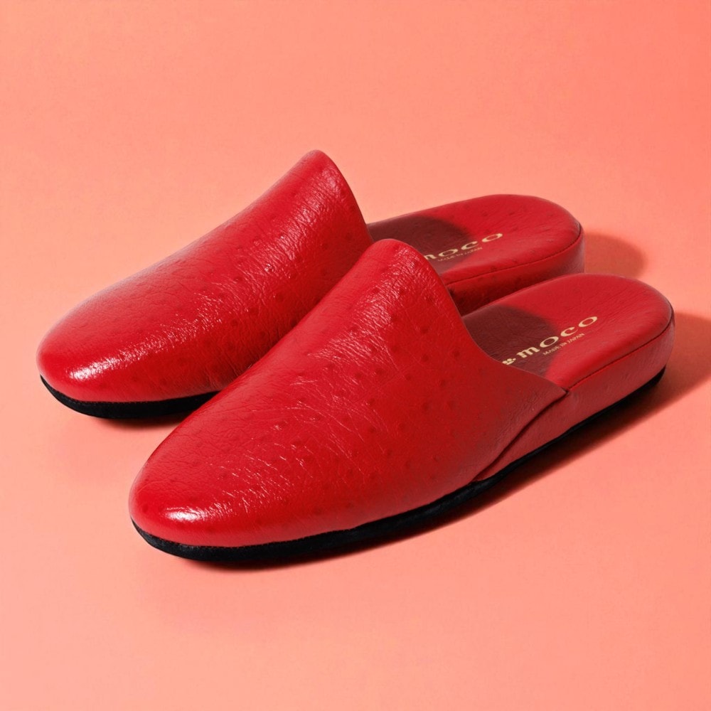 【10,000円引きクーポン 即日発送・限定各サイズ1足・送料無料】咲 Saki（サキ）｜皇室職人の高級スリッパ レッド22.5~24.5cm