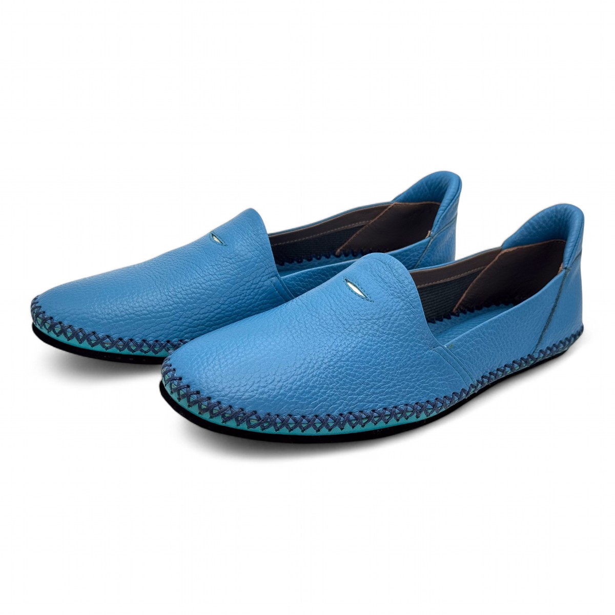 【10,000円引きクーポン 即日発送・限定1足・送料無料】 サナックス 0304 Feinheit(ファインハイト) ライトブルー23cm 皇室職人の高級スリッパ ・シューズ