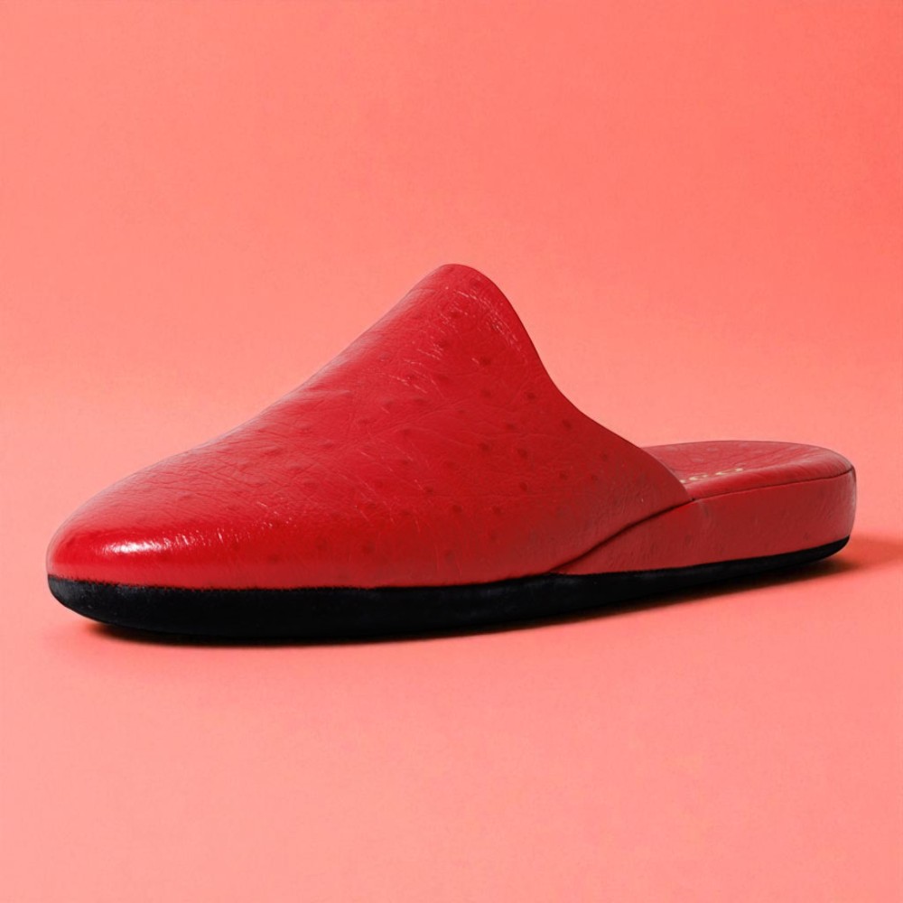 【10,000円引きクーポン 即日発送・限定各サイズ1足・送料無料】咲 Saki(サキ)|皇室職人の高級スリッパ レッド22.5~24.5cm