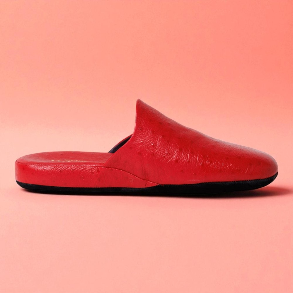 【10,000円引きクーポン 即日発送・限定各サイズ1足・送料無料】咲 Saki(サキ)|皇室職人の高級スリッパ レッド22.5~24.5cm