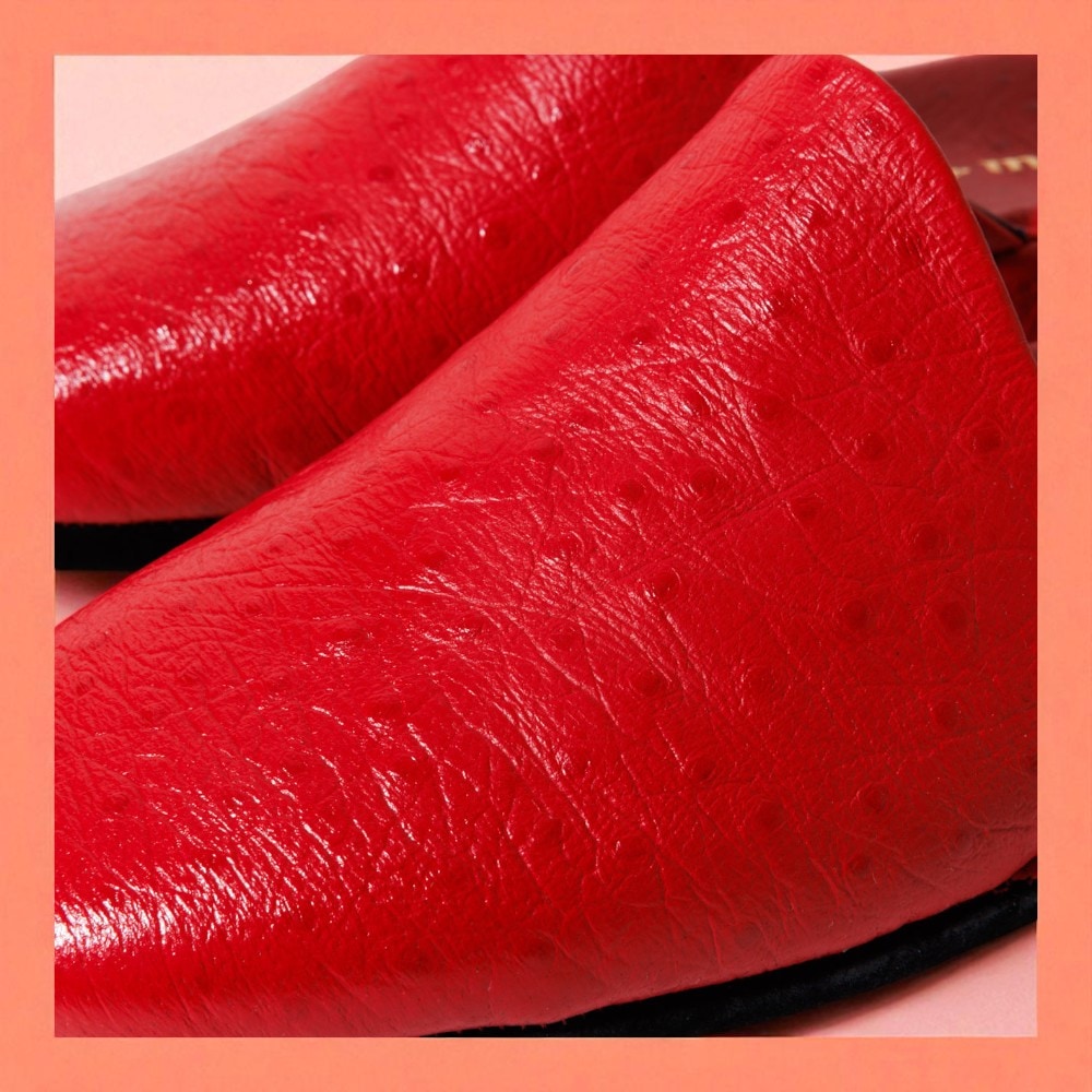 【10,000円引きクーポン 即日発送・限定各サイズ1足・送料無料】咲 Saki(サキ)|皇室職人の高級スリッパ レッド22.5~24.5cm