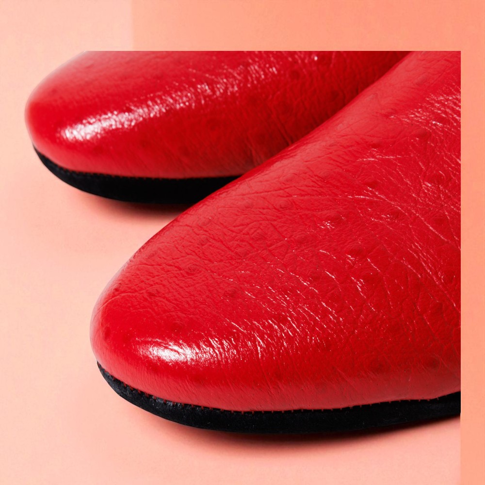 【10,000円引きクーポン 即日発送・限定各サイズ1足・送料無料】咲 Saki(サキ)|皇室職人の高級スリッパ レッド22.5~24.5cm