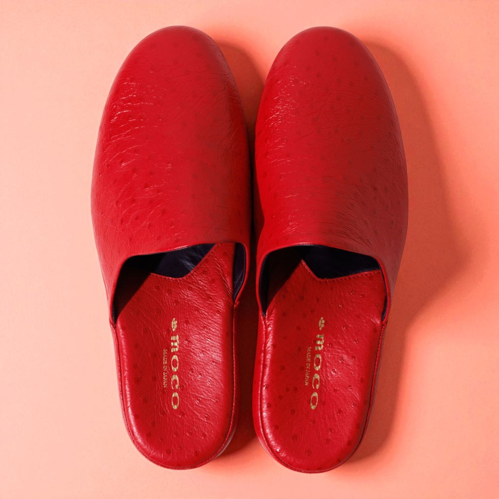 【10,000円引きクーポン 即日発送・限定各サイズ1足・送料無料】咲 Saki(サキ)|皇室職人の高級スリッパ レッド22.5~24.5cm