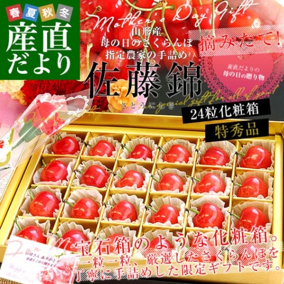【 佐藤錦　特秀品 】500g　母の日プレゼントにオススメ！美味しいさくらんぼ 遅れてごめんね母の日】 母の日ギフト 山形県産 さくらんぼ 佐藤