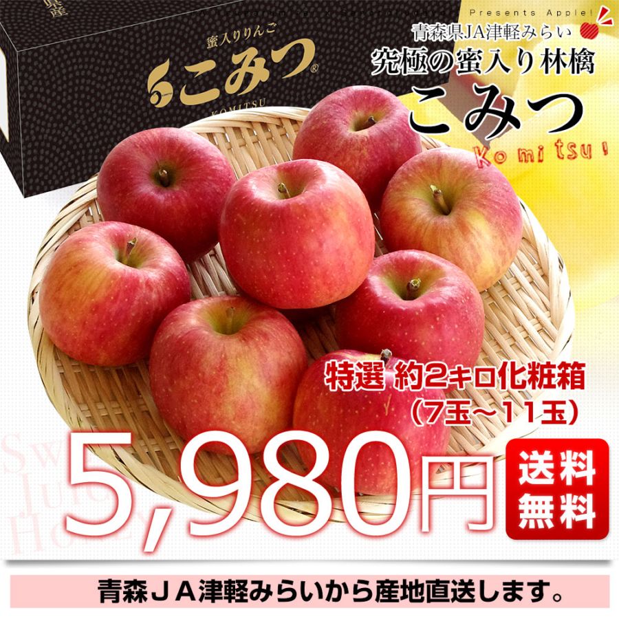 お歳暮 ギフト】 青森県から産地直送 JA津軽みらい 蜜入りりんご「こみ