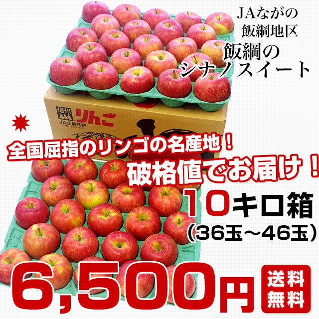 一番どり 終了【飯綱のシナノスイート10キロ】一級品◯一番どり 終了 長野県より産地直送 JAながの 飯綱地区 シナノスイート 秀品 10