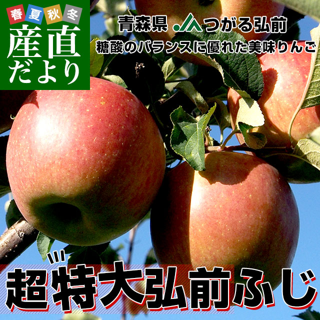 青森県より産地直送 JAつがる弘前 弘前ふじ 超大玉 5キロ (9玉から11玉
