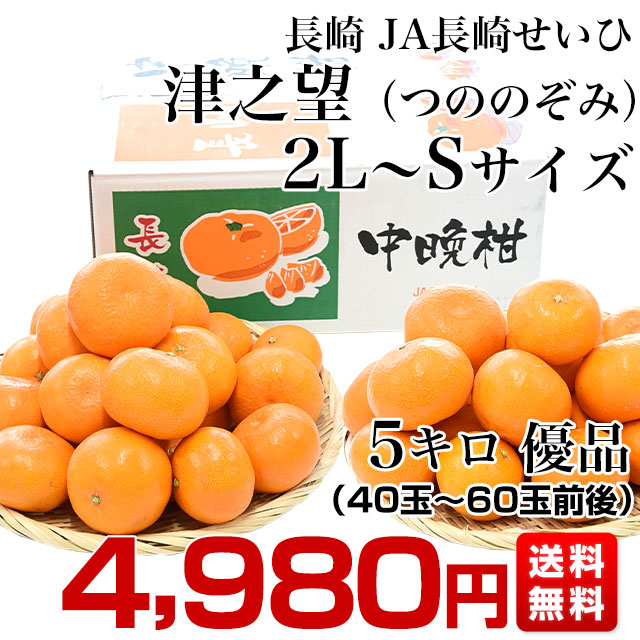 長崎県より産地直送 JA長崎せいひ 津之望(つののぞみ) 2LからSサイズ