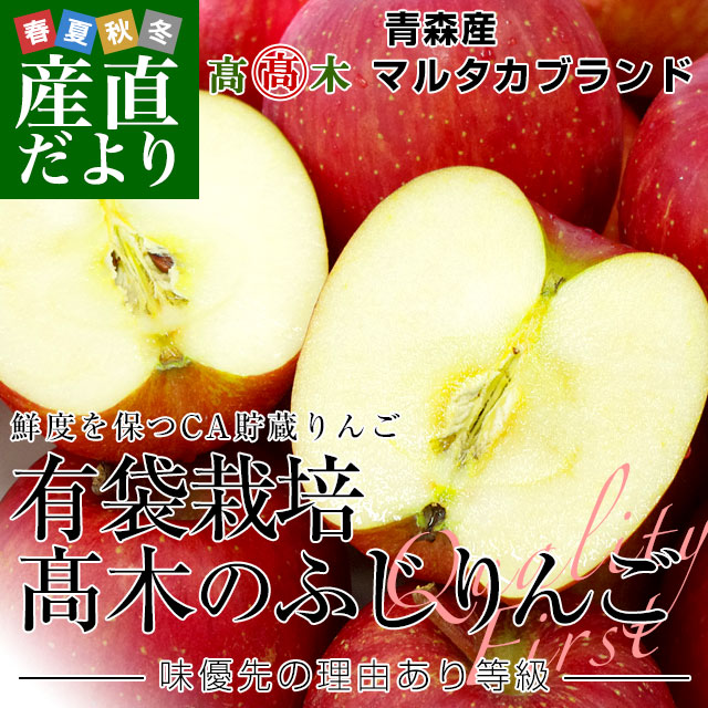青森県より産地直送 高木商店 マルタカブランド 高木のふじりんご CA