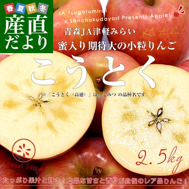 青森産 JA津軽みらい こうとく（高徳） 2.5キロ前後 （12玉から13玉