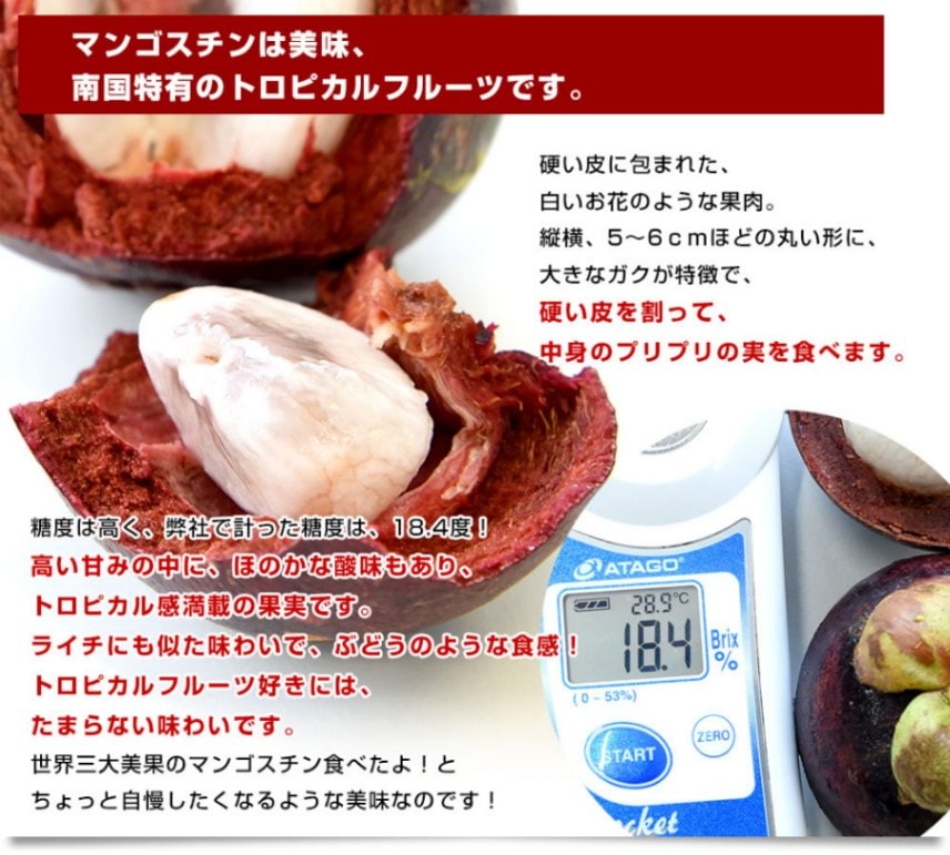 タイ産マンゴスチン　4kg 生マンゴスチン』 タイ産 Mサイズ 4玉×3パック 計12玉 （1パック