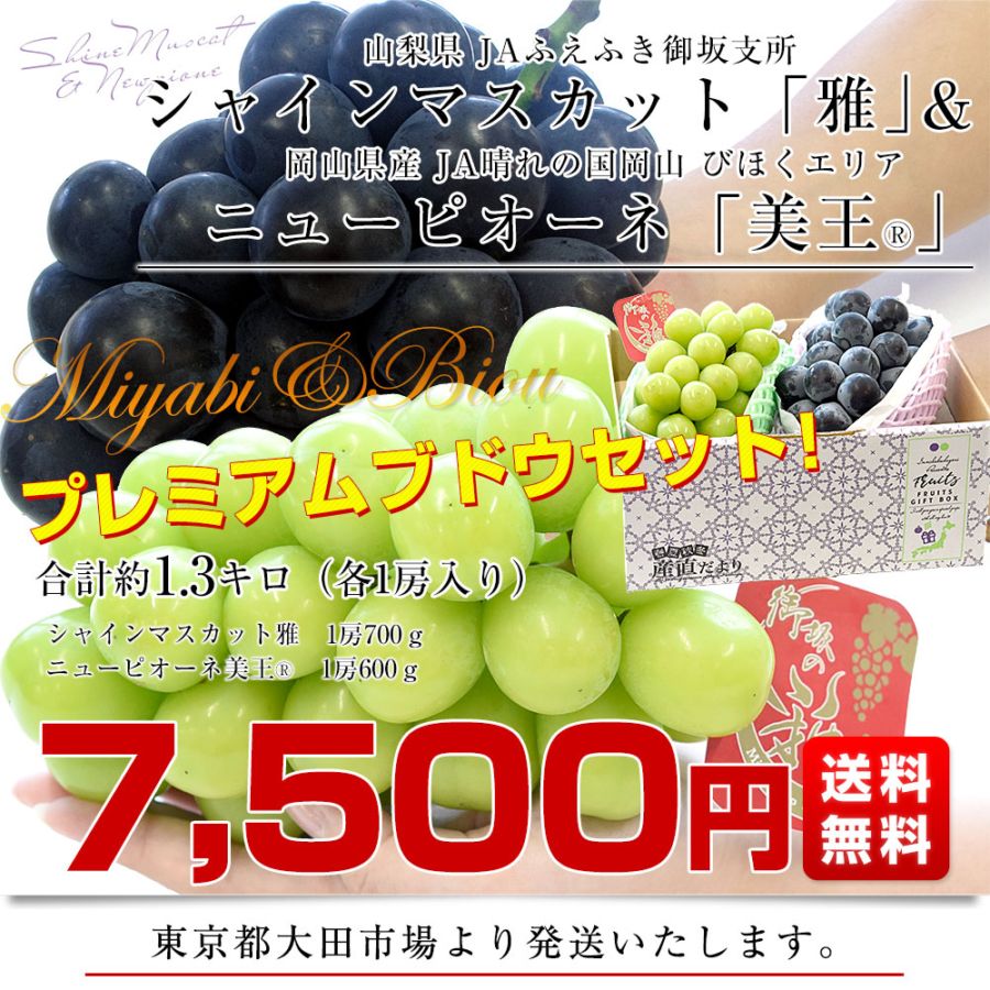 ゆん　山梨県産シャインマスカットとピオーネ各四キロ　送料込 ゆん 山梨県産シャインマスカットとピオーネ各四キロ 送料込