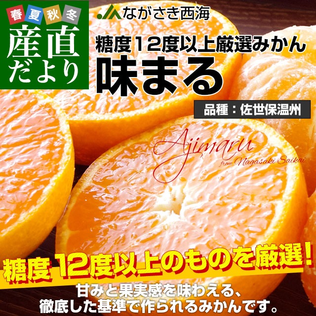 長崎県 JAながさき西海 味まる「品種：佐世保温州」LからSサイズ 優品