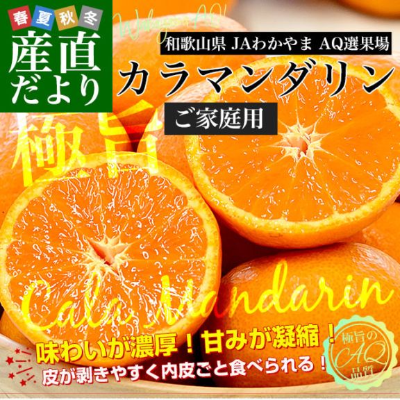 和歌山県 JAわかやまAQ選果場 カラマンダリン ご家庭用 約2.5キロ 2L