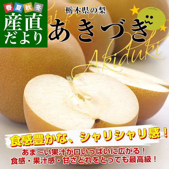 栃木県産 「梨」 品種：あきづき 約2キロ (5玉から6玉) 送料無料 なし