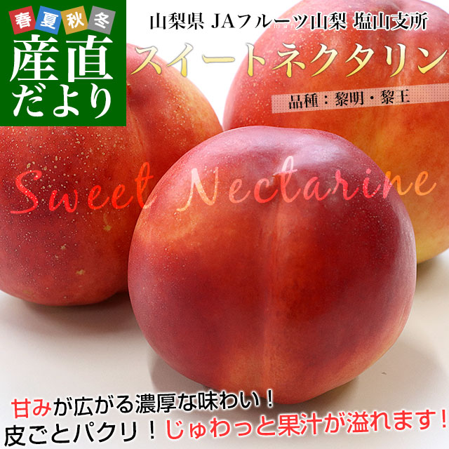 山梨県産 JAフルーツ山梨 塩山支所 スイートネクタリン(品種：黎明・黎