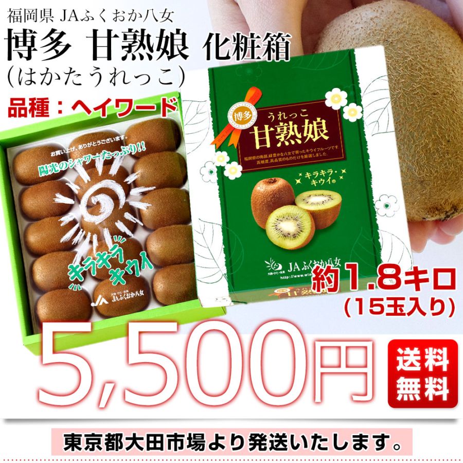 福岡県 JAふくおか八女 博多甘熟娘（はかたうれっこ）約1.8キロ 化粧箱