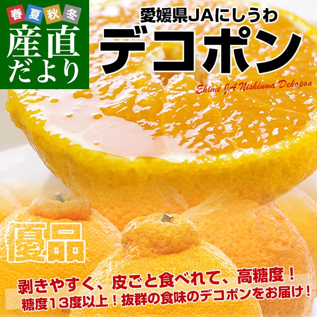 愛媛県 JAにしうわ デコポン 優品 3LからLサイズ 約5キロ（18玉から24