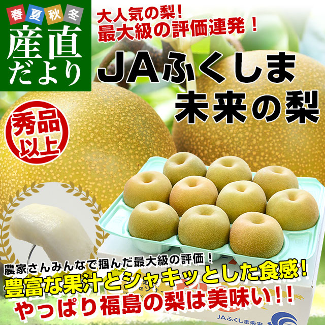 福島県より産地直送 JAふくしま未来の梨 (あきづき)約3キロ(6玉から 福島県より産地直送 JAふくしま未来の梨 (あきづき)約3キロ(6玉から