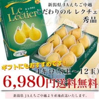 新潟県より産地直送 JAえちご中越 ル レクチェ 秀品 4キロ(8玉から12玉