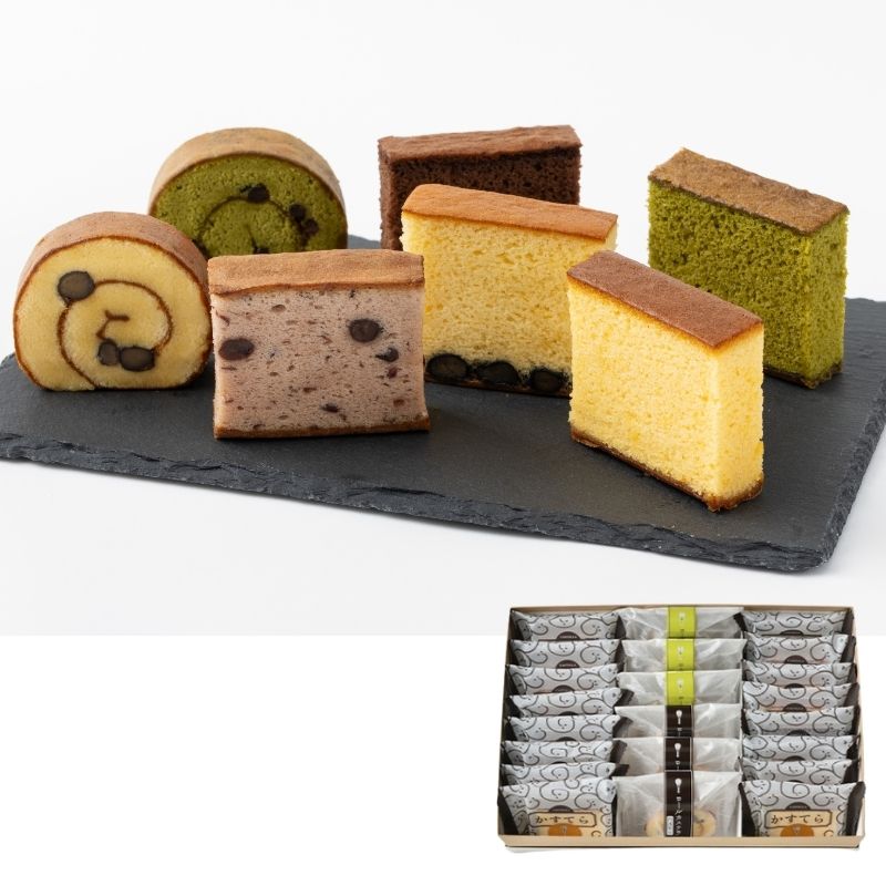 詰め合わせ7種22個 (カステラ16個/ロール6個)