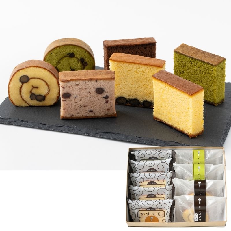 詰め合わせ7種10個(カステラ6個/ロール4個)