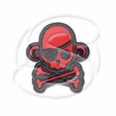 �ѥå� SkullMonkey Pirate �ɽ� Red-Black patch-00040-redblack �ߥ륹�ڥå���󥭡�