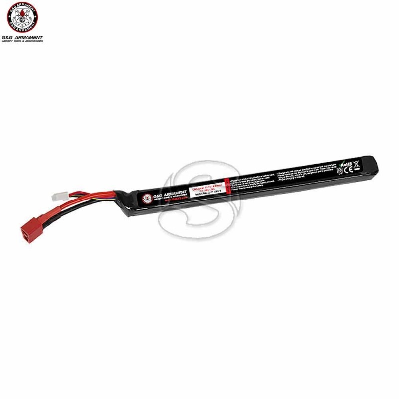 11.1V 800mAh Li-Po battery (For GKS74U) - Dean Connector G-11-080-1 G&G