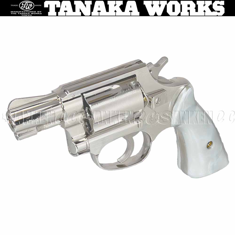 ガスガン S&W M36 チーフスペシャル 2インチ スクエアバット トラビスモデル ニッケルフィニッシュ バージョン 2 タナカワークス ...