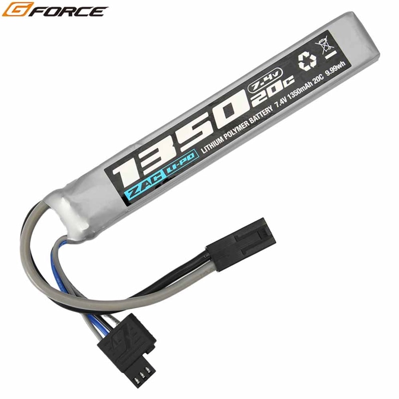�Хåƥ꡼ ZAC LiPo 7.4V 1350mAh ���ȥå����󥹥ƥ��å� ZAC252 G FORCE
