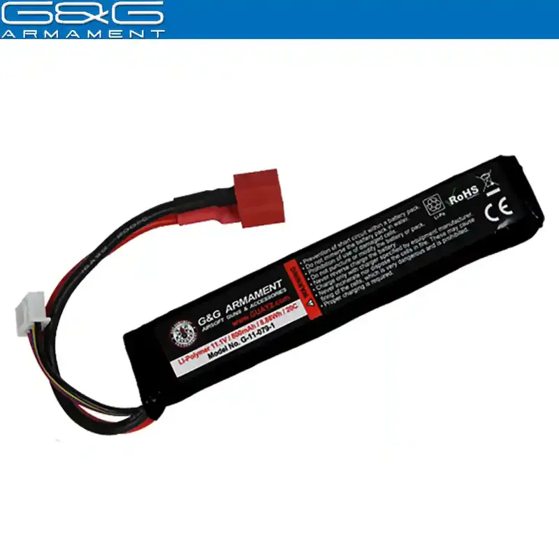 11.1V 800mAh Li-Po battery (For M4/M16 Stock Tube) - Dean connector G-11-079-1 G&G