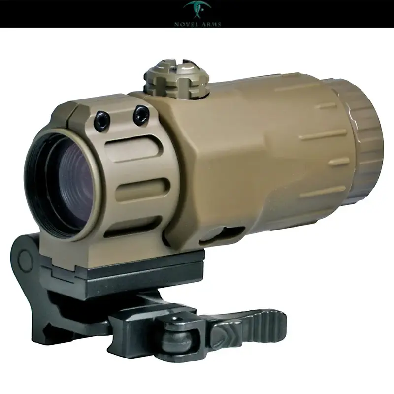 3X TACTICAL MAGNIFIER with Outer Rubber Cover TAN �Ρ��٥륢���ॺ
