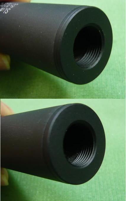 KM企画 サイレンサー 25mm径 14mm正逆ネジ共用 スリム #ANo-SLS105