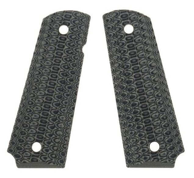 MilTac製　1911Beveled G10グリップ BK 新品 Hornet グリップ G10 Golf Ball Dimple Texture Gray/Black 東京マルイ
