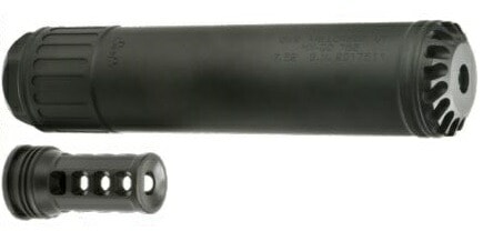 ANGRY GUN サイレンサー OSS EL-QD762& QD マズルブレーキ Blackカラー