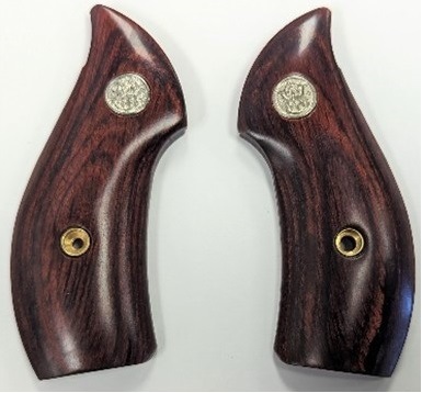 Altamont グリップ S&W M36 Jフレーム メダリオン付 木製スムース RED