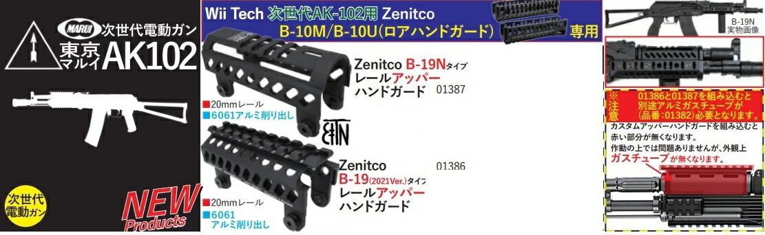 WII TECH アッパーハンドガード Zenitco B-19Nタイプ 東京マルイ AK