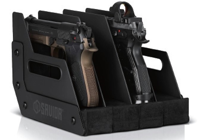 Savior Equipment ハンドガンラック-4スロット(BK) RK-HAND-X4-BK