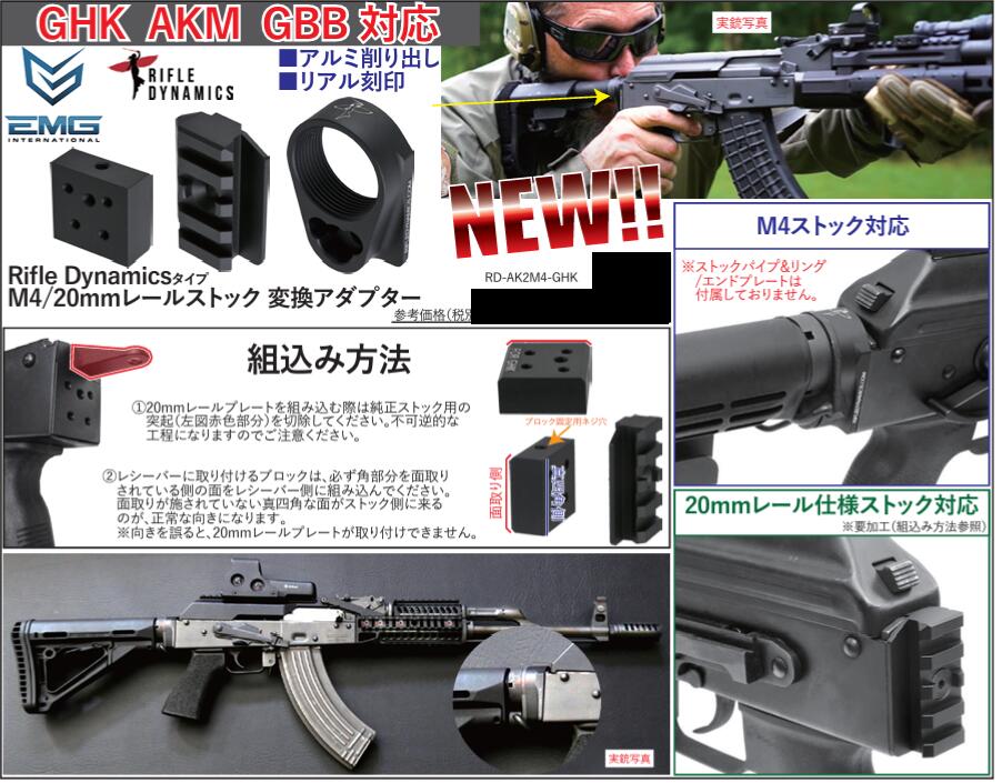 DynamicStar: ds-gba-01 KREBS AK-M4ストックアダプター GHK AKM