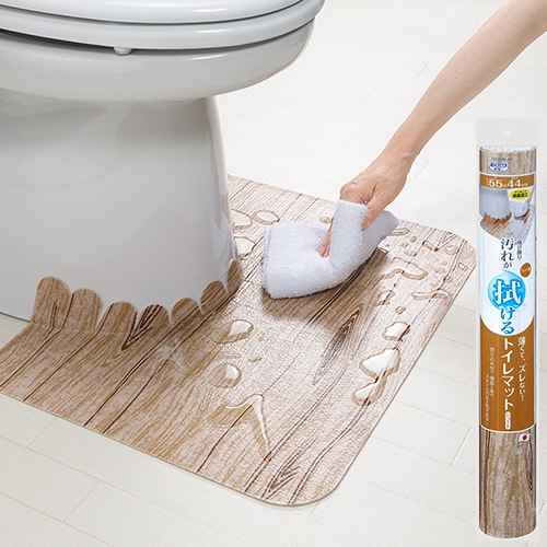 ウッド調拭けるトイレマット ショート Km 39 吸着トイレマット サンコーオンラインショップ卸専門店