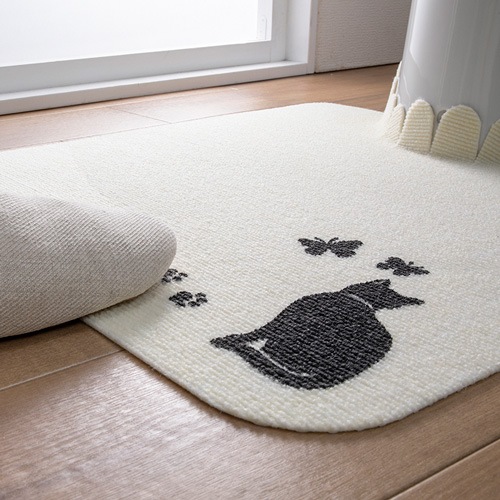 おくだけ吸着ズレな～いトイレマット ネコ（KV-07） | 吸着トイレ