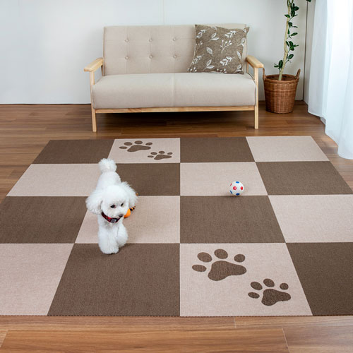 おくだけ吸着おあそびマット 肉球 45×45cm 2枚入(KX-97) | 吸着タイル