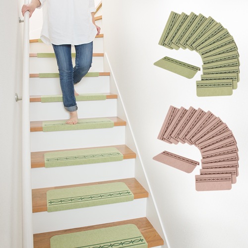 コーナー付階段マット　スベリ止め付