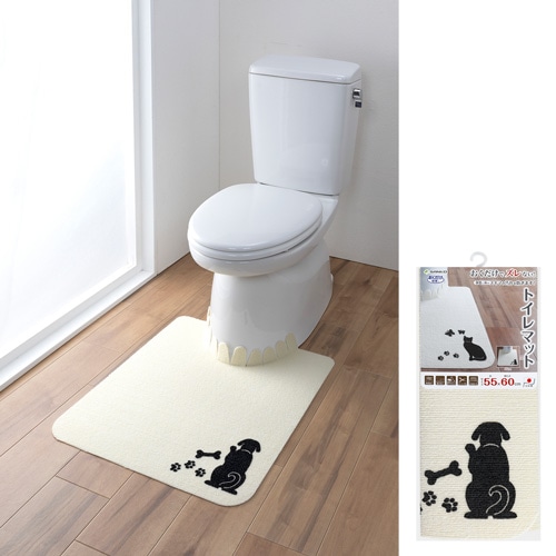 おくだけ吸着ズレな～いトイレマット イヌ（KV-06） | 吸着トイレ
